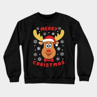 Christmas Moose Merry Christmas Crewneck Sweatshirt